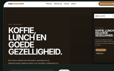 Websitevoorbeeld Café Central 2800