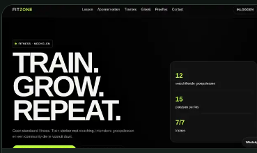 Websitevoorbeeld FitZone